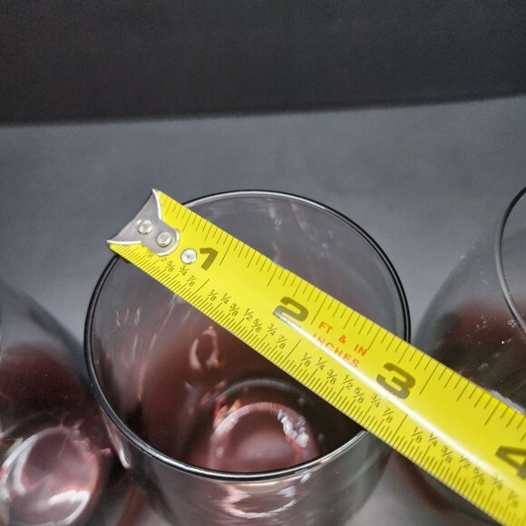 Dansk Glasscapes Amethyst Tumbler Stemless Wine Glasses Purple 5.5'' - Set of 3 - Picture 8 of 9